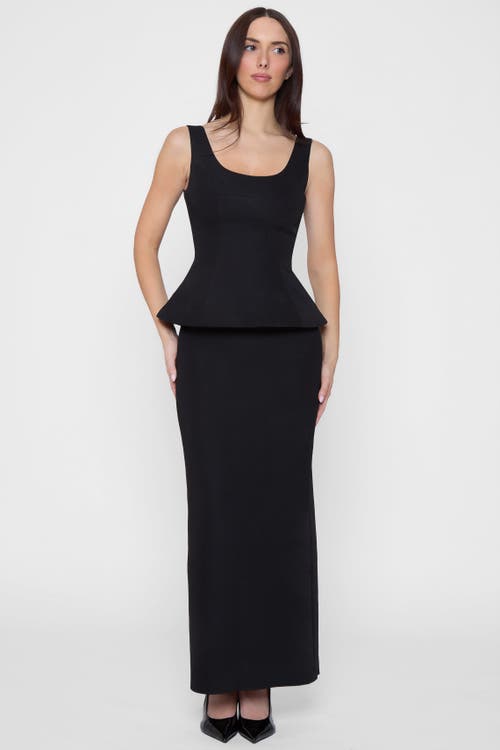 Leau Calesia Contour Bustier Top In Black