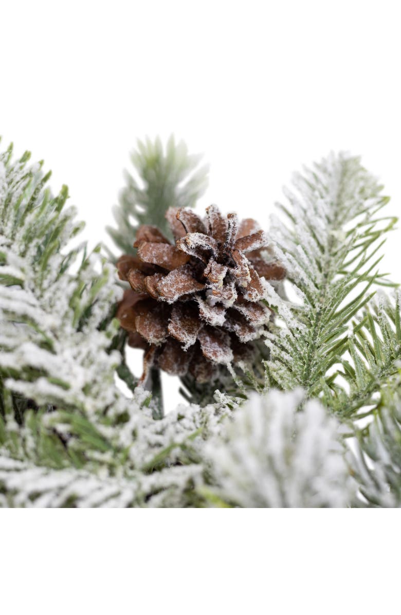 Northlight Flocked Pine and Pinecones Artificial Christmas Garland - 5.5' x 10" - Unlit, Alternate, color, Green