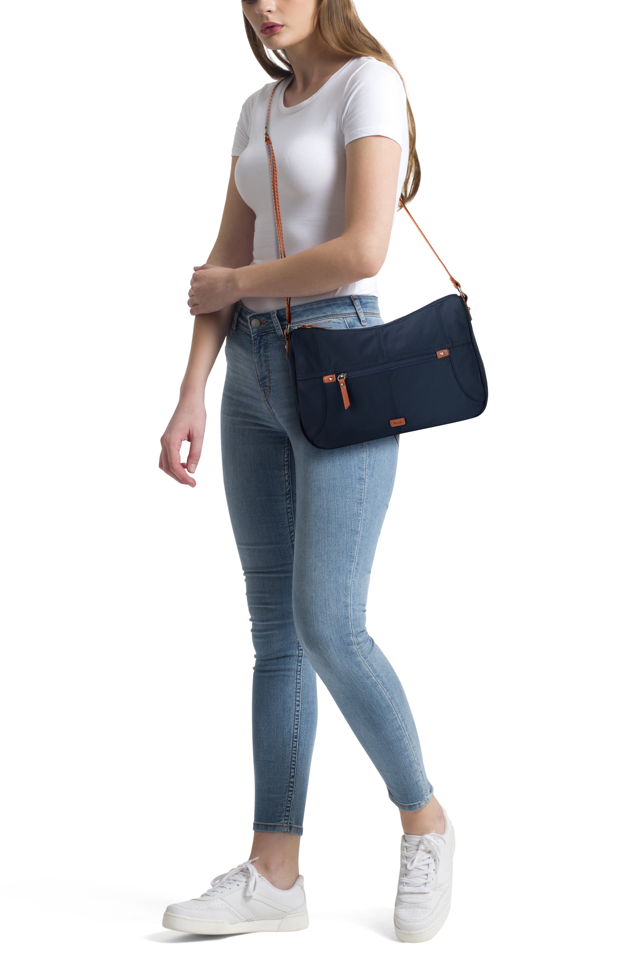 Esperato Nylon Hobo, Alternate, color, NAVY E RB