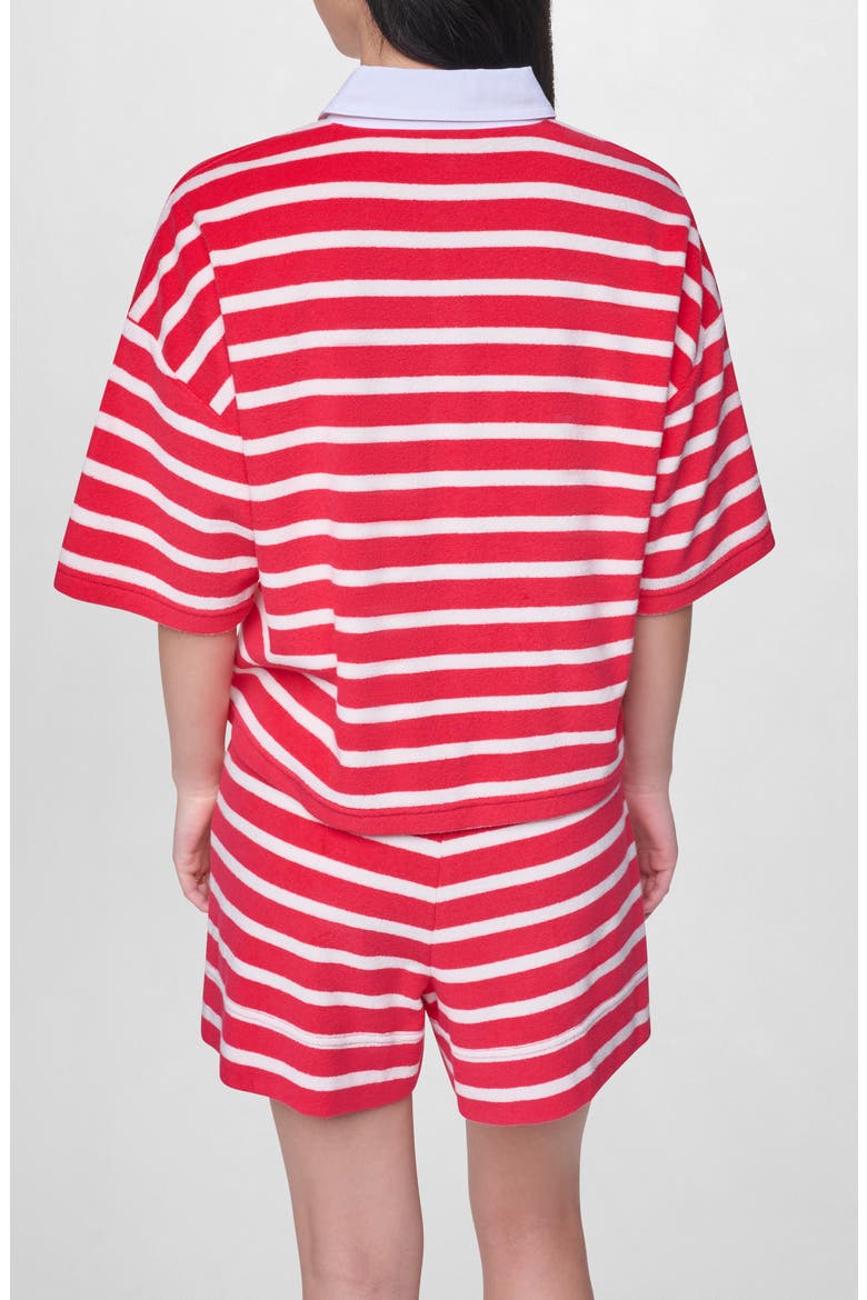 Stripe Terry Polo, Alternate, color, PUNCH/ EGGN