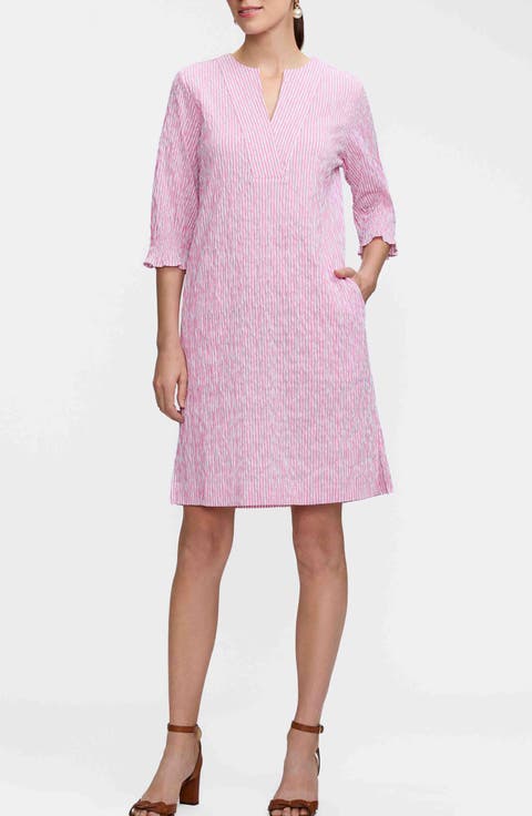 Alicia Crinkle Jacquard Dress