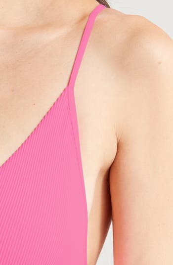 Plunge Cross Back One-Piece Swimsuit