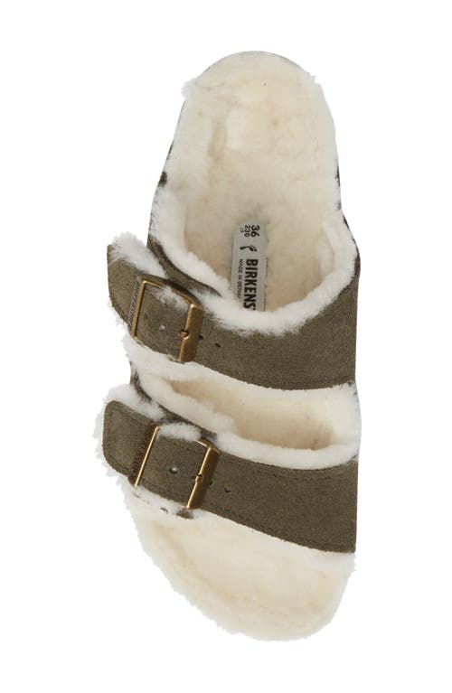 Birkenstock Arizona Genuine Shearling Lined Slide Sandal