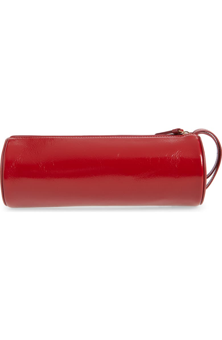Proenza Schouler Silo Shiny Round Clutch, Alternate, color, Red