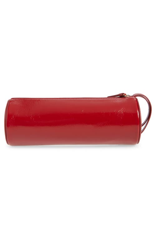 Proenza Schouler Silo Shiny Round Clutch In Red