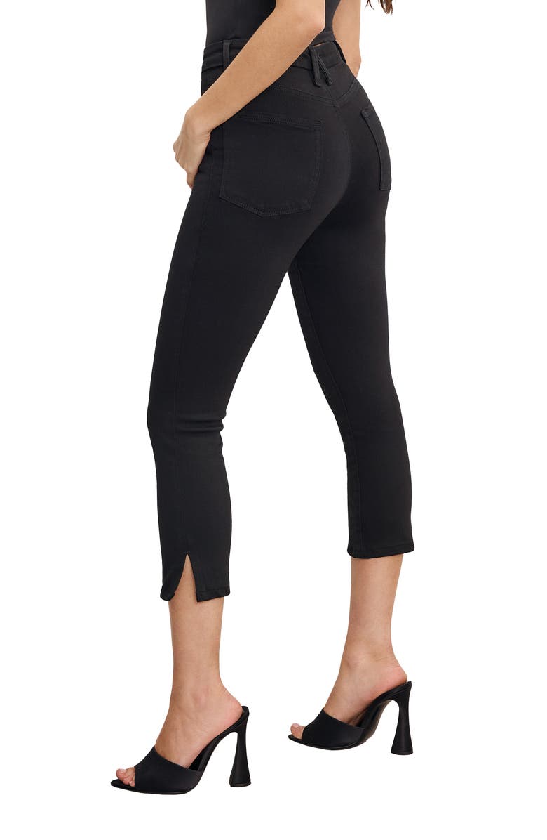 Good American Good Capri JeanS, Alternate, color, Black001