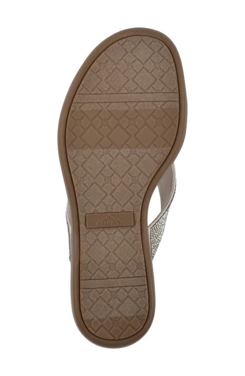 Cliffs By White Mountain Becharm Sandal In Ecru Fabric