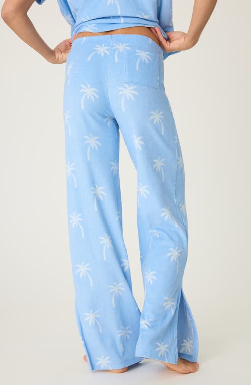 Pj Salvage Cabana Terry Pajama Pants In Bright Blue