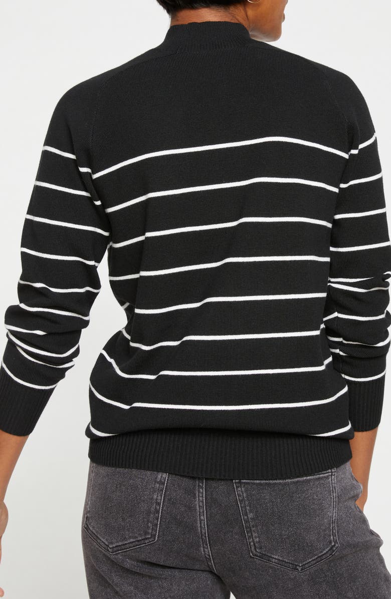 Universal Standard Marinière Stripe Mock Neck Sweater, Alternate, color,