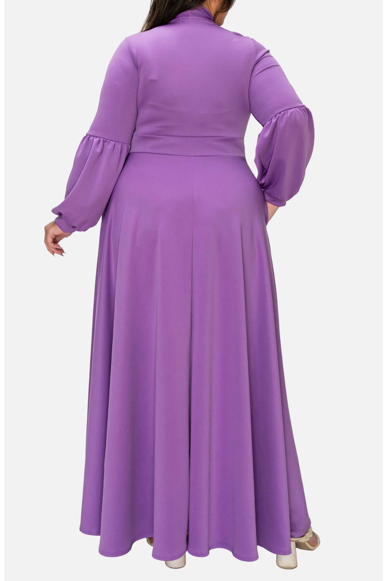 Bella Donna Long Sleeve Ribbon Tie Dress, Alternate, color, LILAC