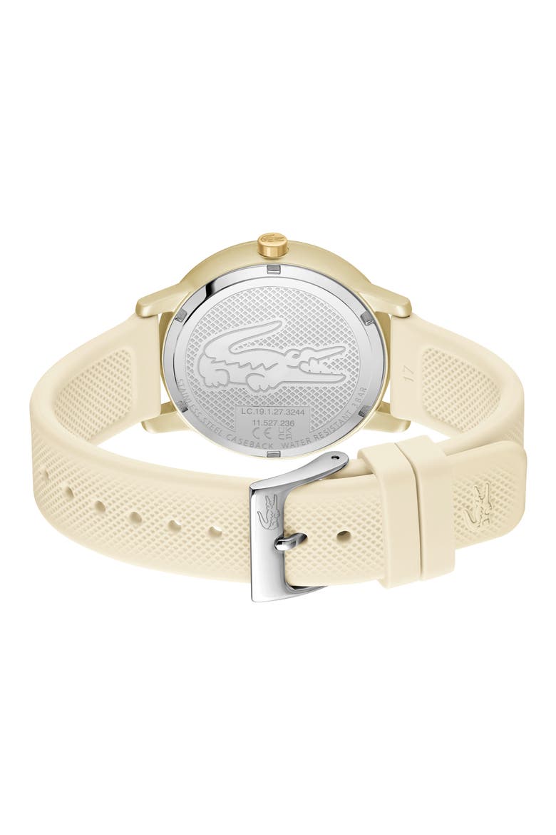 12.12 Go Silicone Strap Watch, 36mm, Alternate, color, WHITE M-O-P