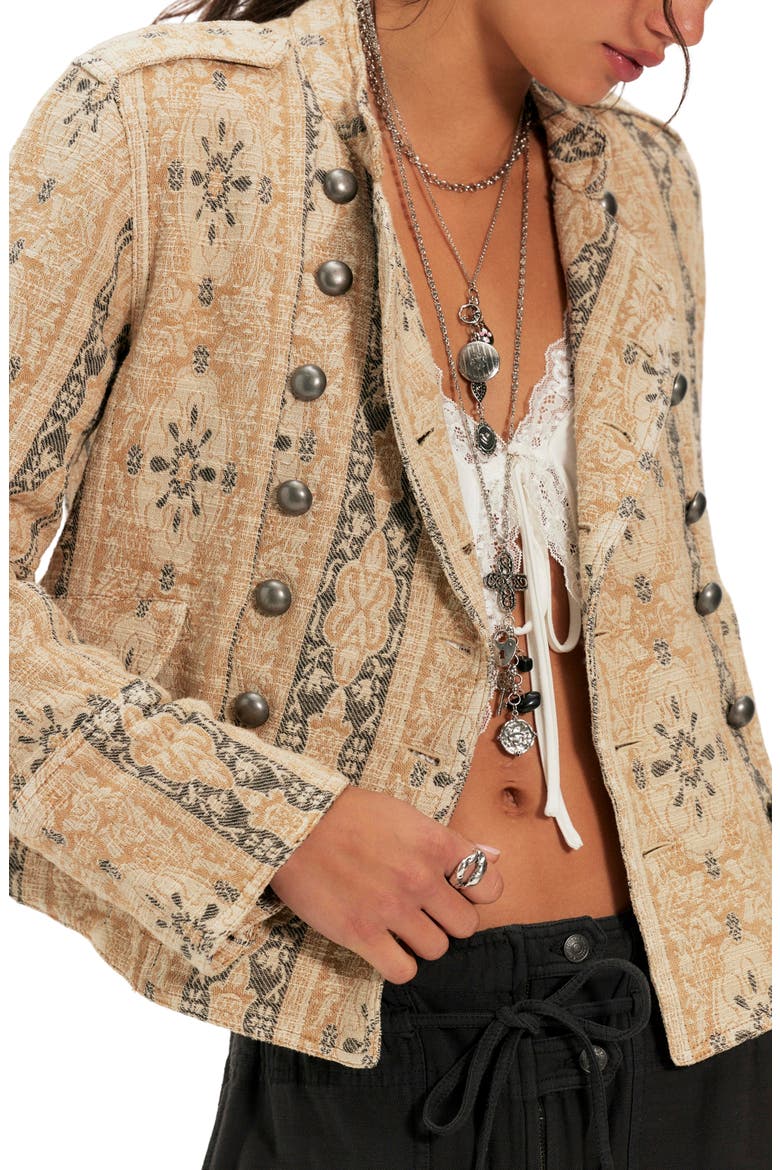 Lotty Jacquard Jacket, Alternate, color, MORNING OAT