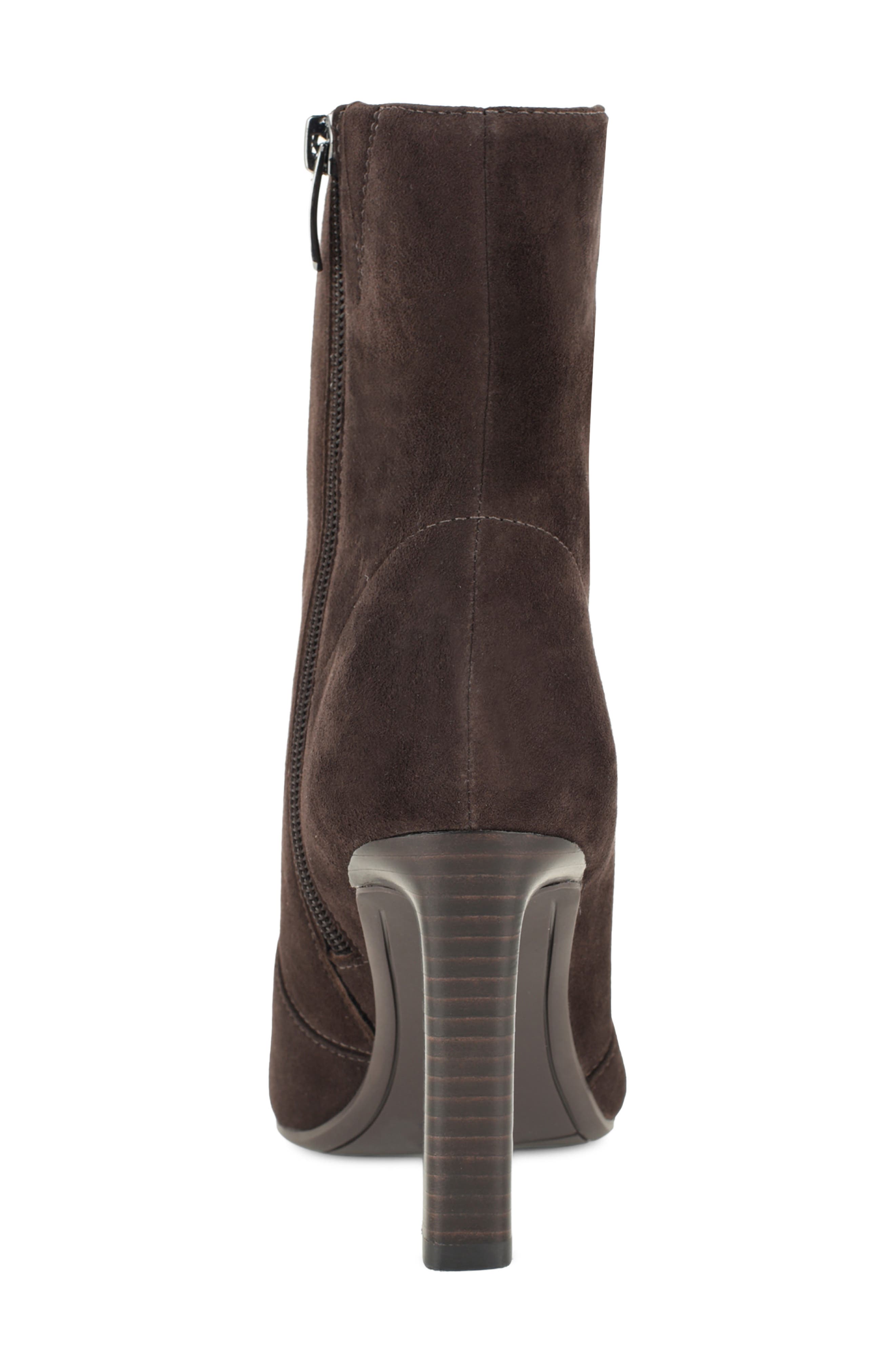 Halla Leather Bootie, Alternate, color, DARK BROWN