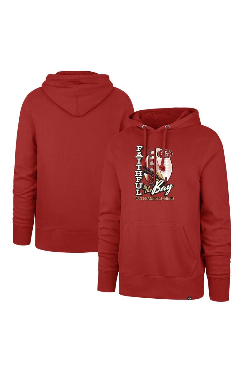 '47 Men's '47 Scarlet San Francisco 49ers Regional Headline Pullover Hoodie, Main, color, Scarlet