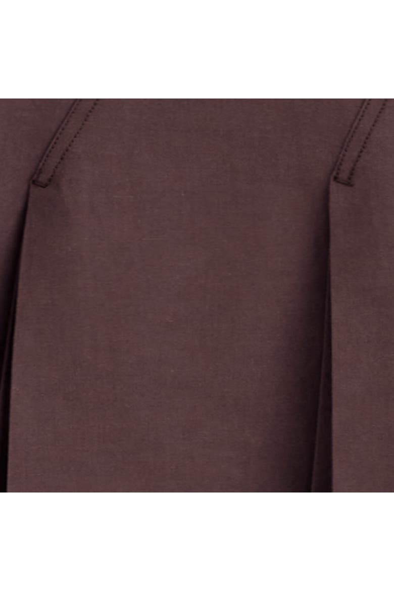Pleated Cotton-linen Midi Skirt, Alternate, color, BURGUNDY