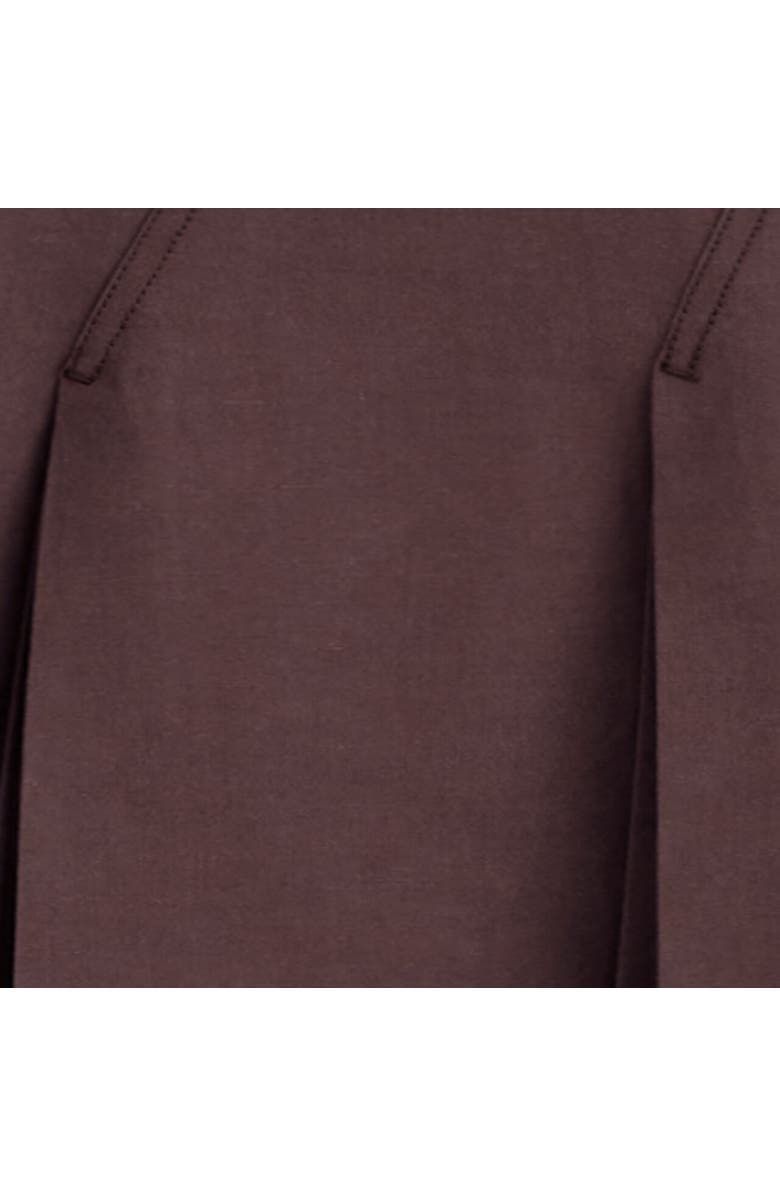 COS Pleated Cotton-linen Midi Skirt, Alternate, color, Burgundy