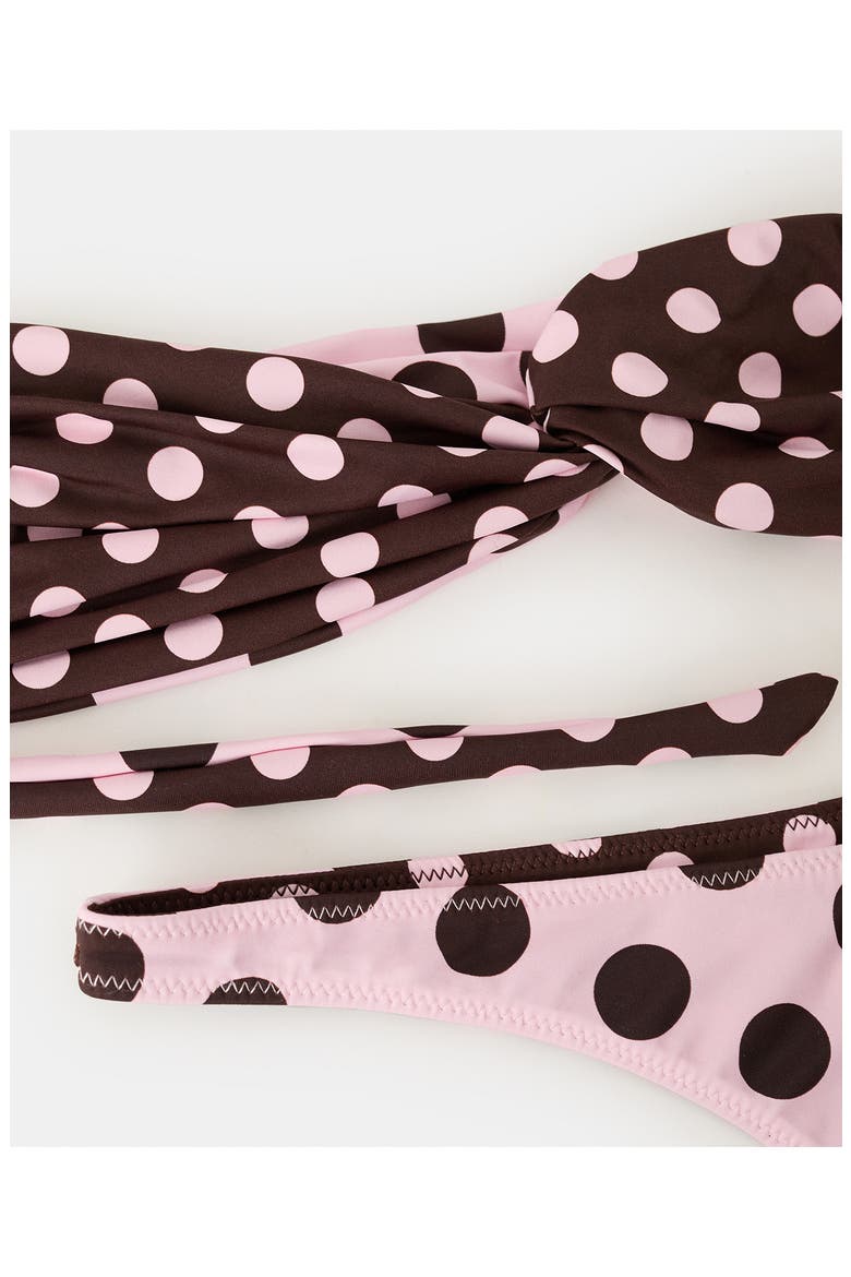 Reversible Polka Dot Bikini Bottoms, Alternate, color, PINK