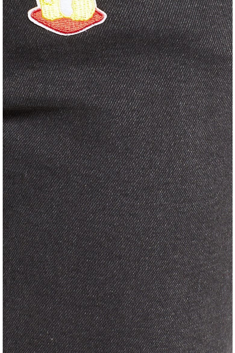 Charm Mom Jeans, Alternate, color, BLACK