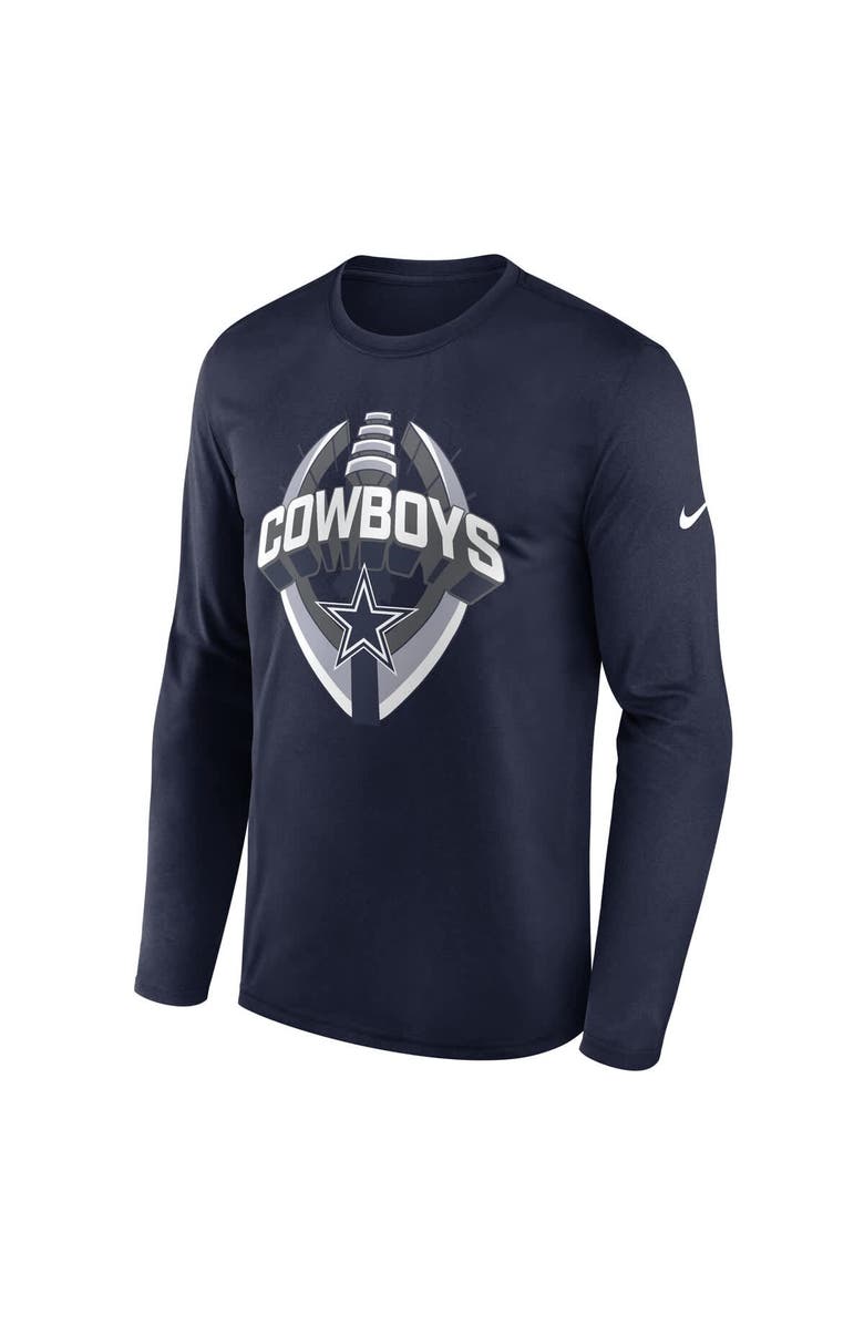 Nike Men's Nike Navy Dallas Cowboys Primetime Legend Icon Performance Long Sleeve T-Shirt, Alternate, color, Navy