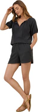 Pact Organic Cotton Coastal Double Gauze Boho Popover