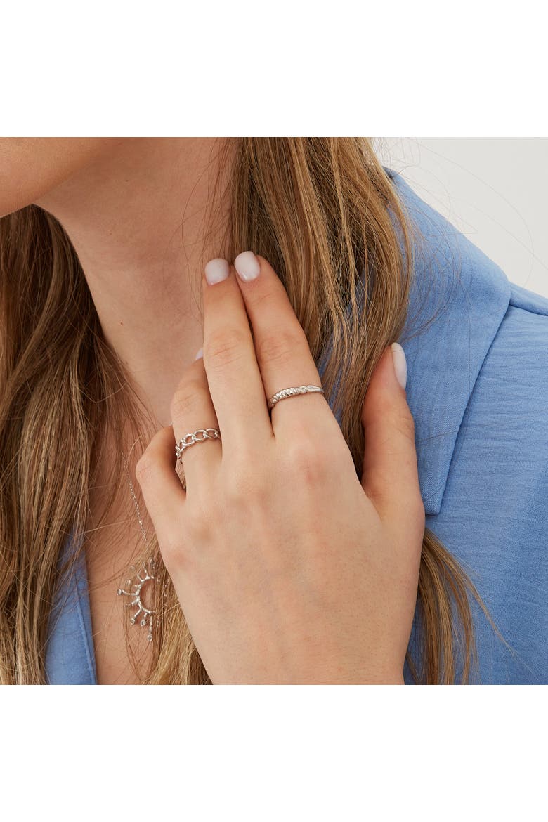 Sterling Silver Chain Ring, Alternate, color, Silver