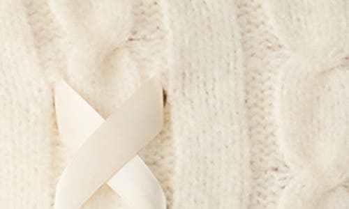 Steve Madden Saidee Ribbon Detail Cable Cardigan In Orange