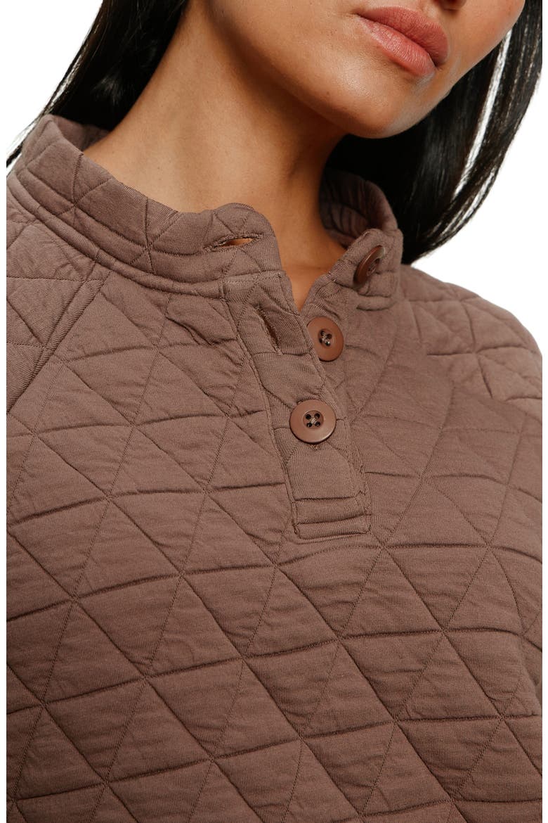 Quilted Sweatshirt, Alternate, color, MOREL BROWN