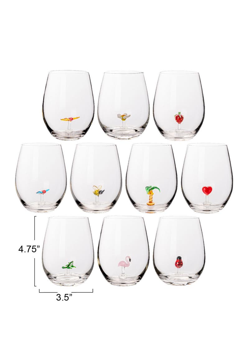 Stemless Wine Glass Set, Alternate, color, Clear