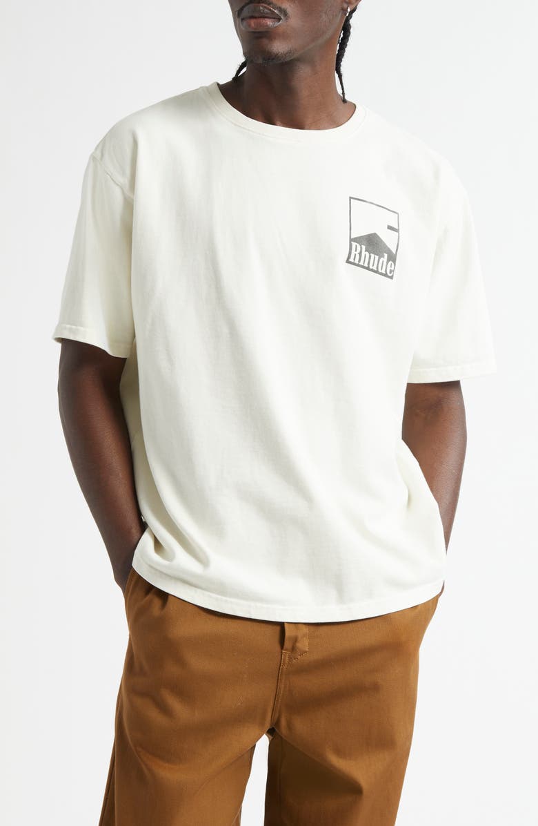Rhude Chevron Logo Graphic T-Shirt, Main, color, 
