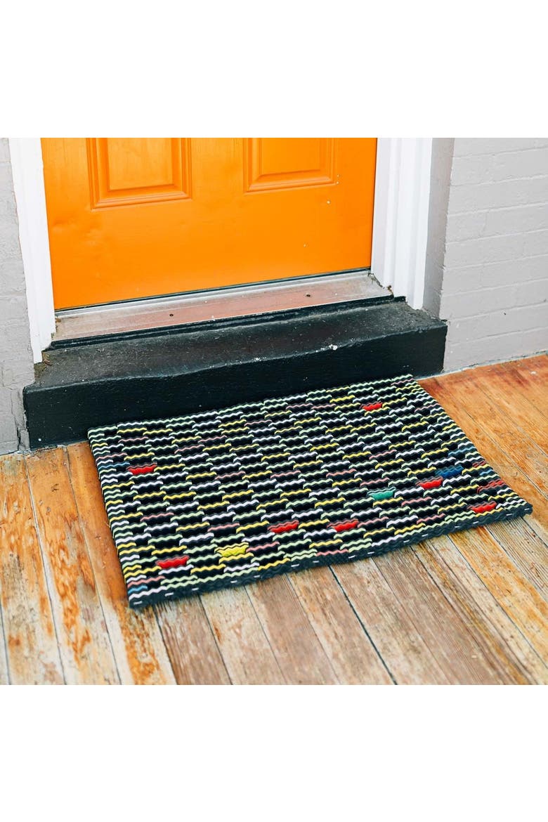 Upcycled Flip-Flop Mat, Alternate, color, Multi