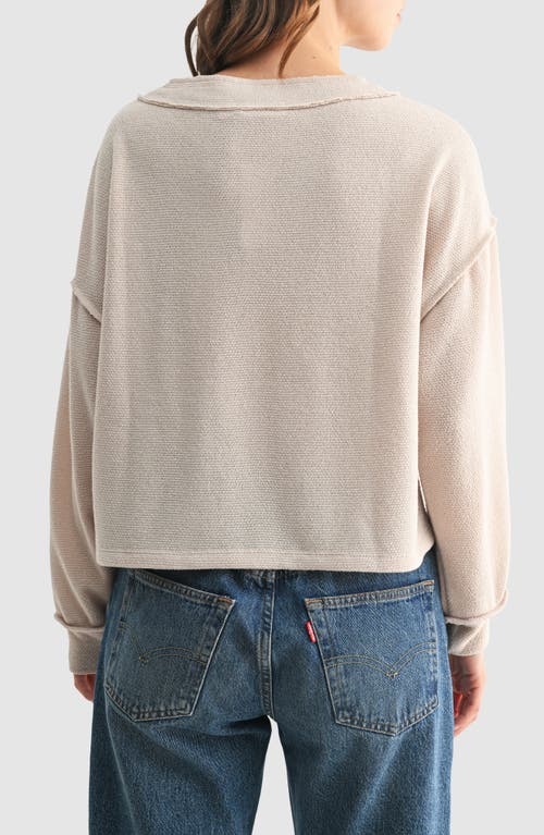 Lush V-neck Long Sleeve Top In Brown