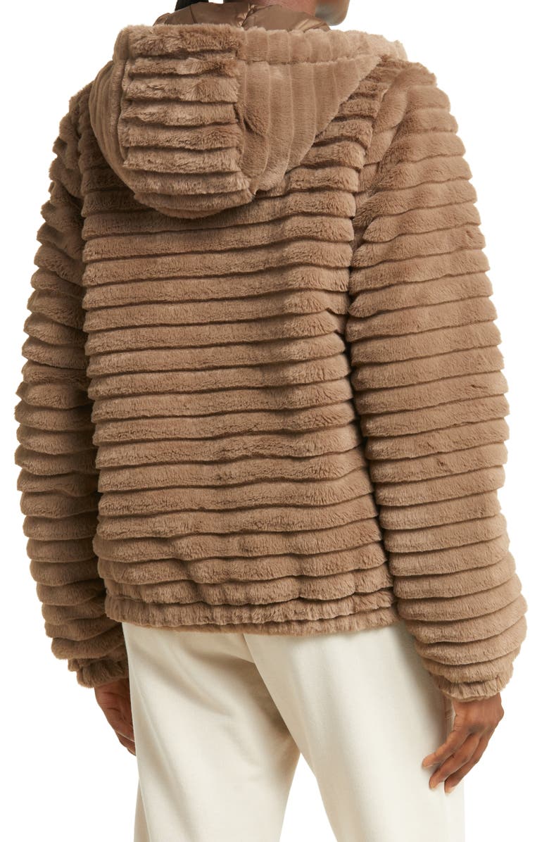 Zella Corded Faux Fur Jacket, Alternate, color,