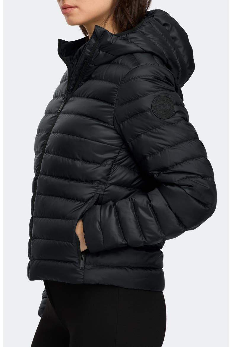 Athera Water Repellent Hooded Down Jacket, Alternate, color, BLACK - NOIR