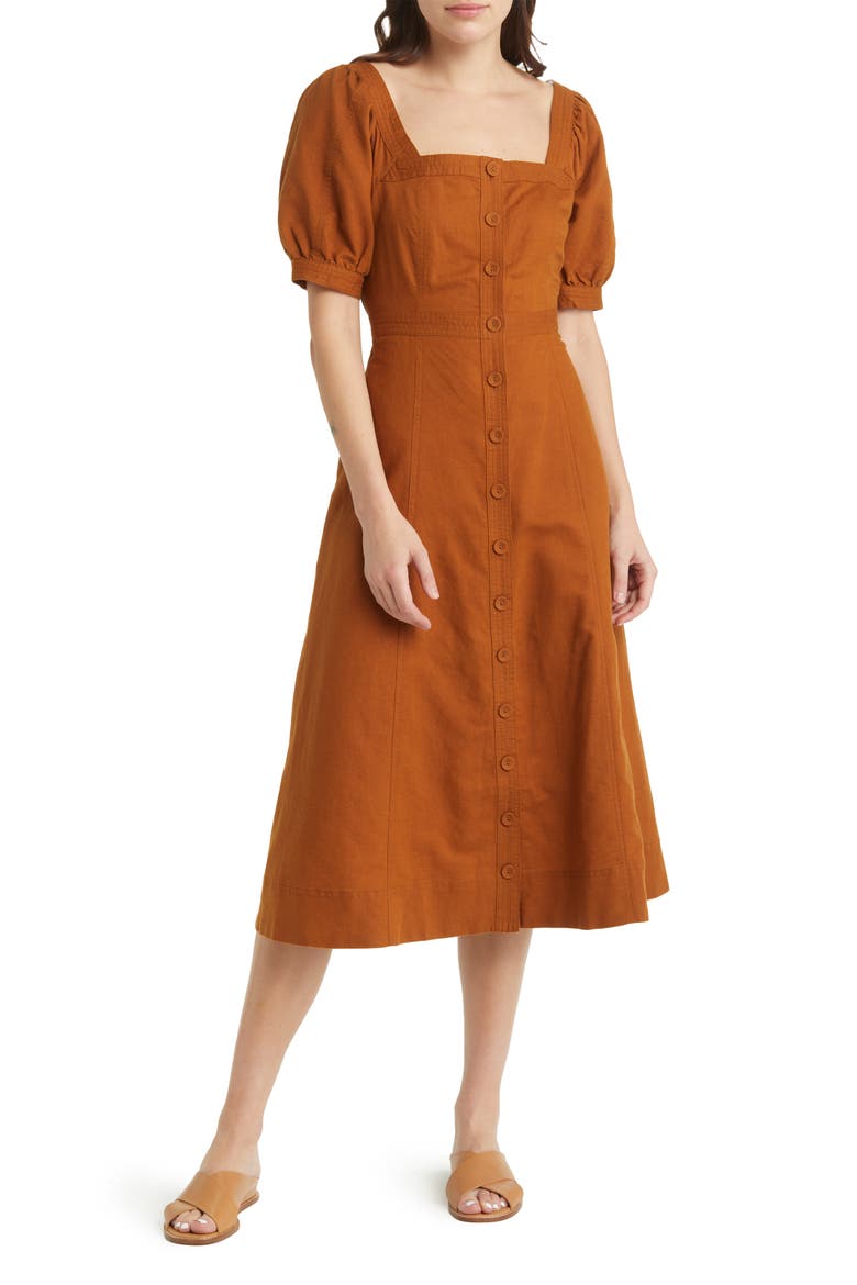 Layton Midi Slipdress, Main, color, WARM COFFEE