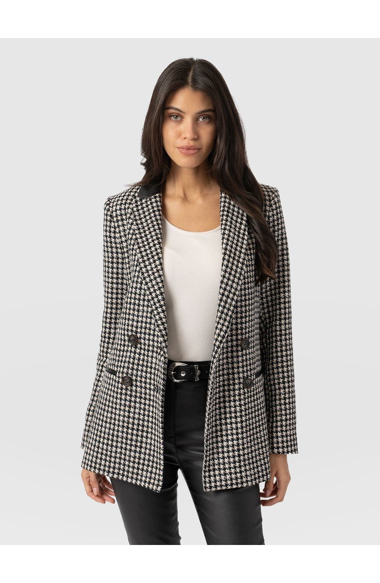 Saint + Sofia Cambridge Blazer, Main, color, Houndstooth