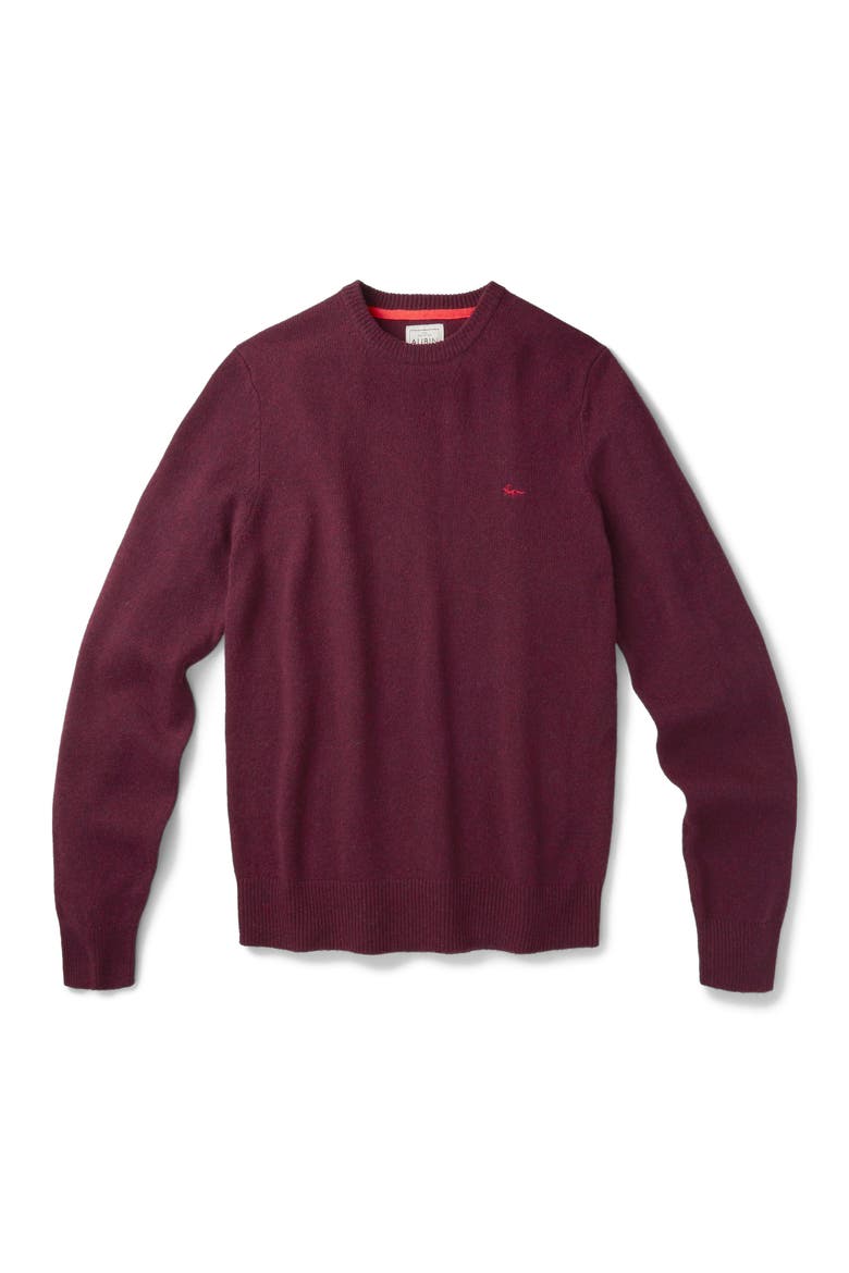 Westbourne Crew Neck Merino Sweater, Alternate, color, Port