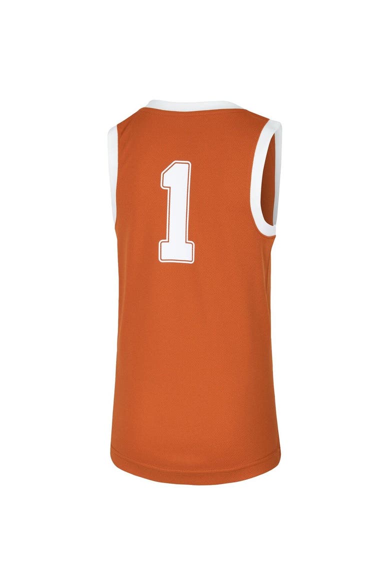 Youth Nike #1 Orange Texas Longhorns Replica Team Basketball Jersey, Alternate, color, Burnt Orange