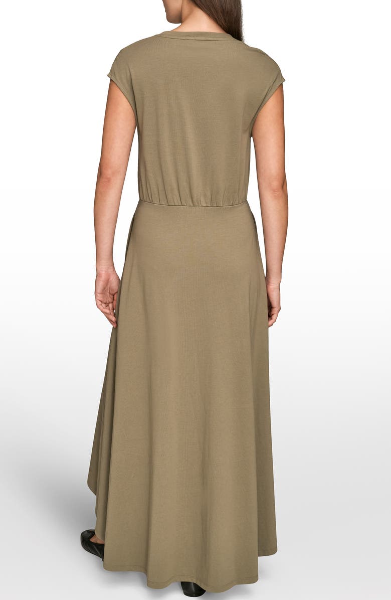 Donna Karan New York Cap Sleeve Maxi Dress, Alternate, color, Khaki Green