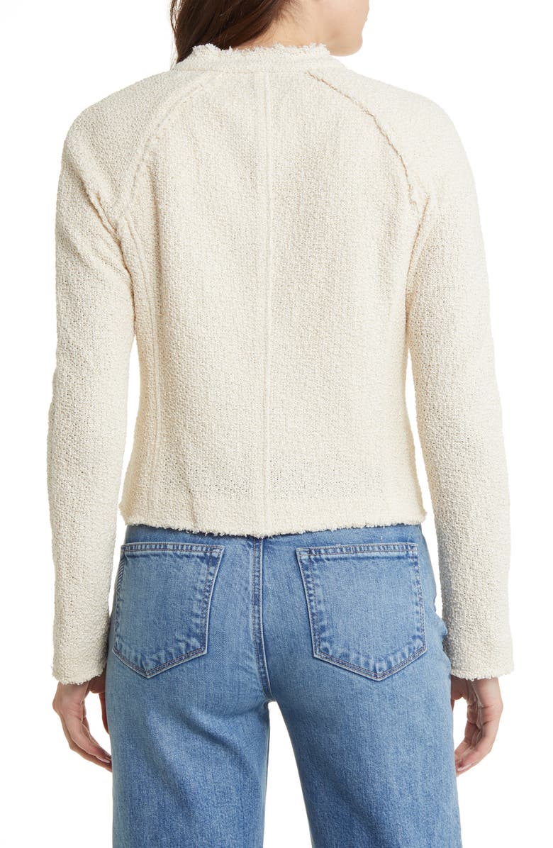 rag & bone Marisa Tweed Jacket, Alternate, color, Ecru