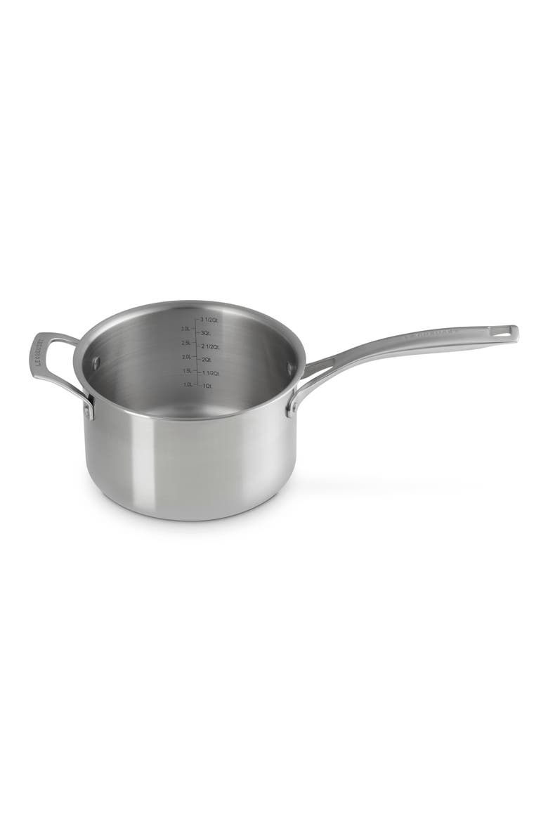 4-Quart Essential Stainless Steel Saucepan, Alternate, color, STAINLESS STEEL