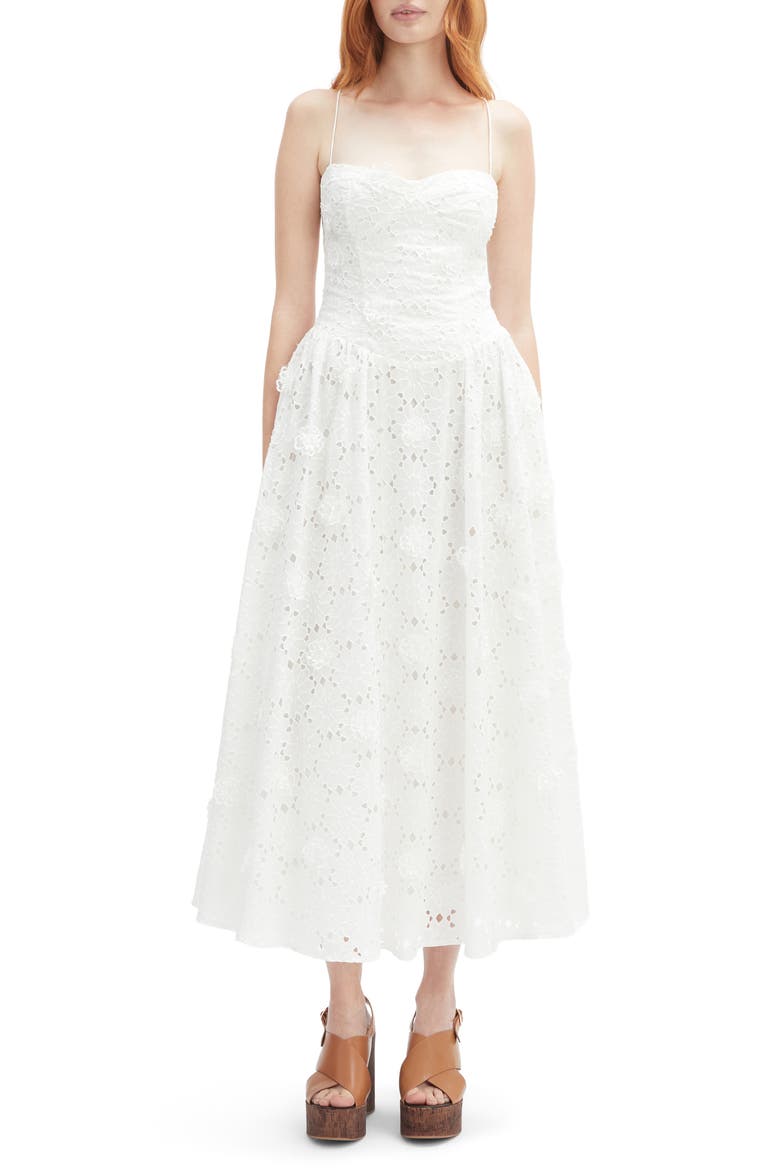 Estie Broderie Anglaise Cotton Maxi Dress, Main, color, ORCHID WHITE