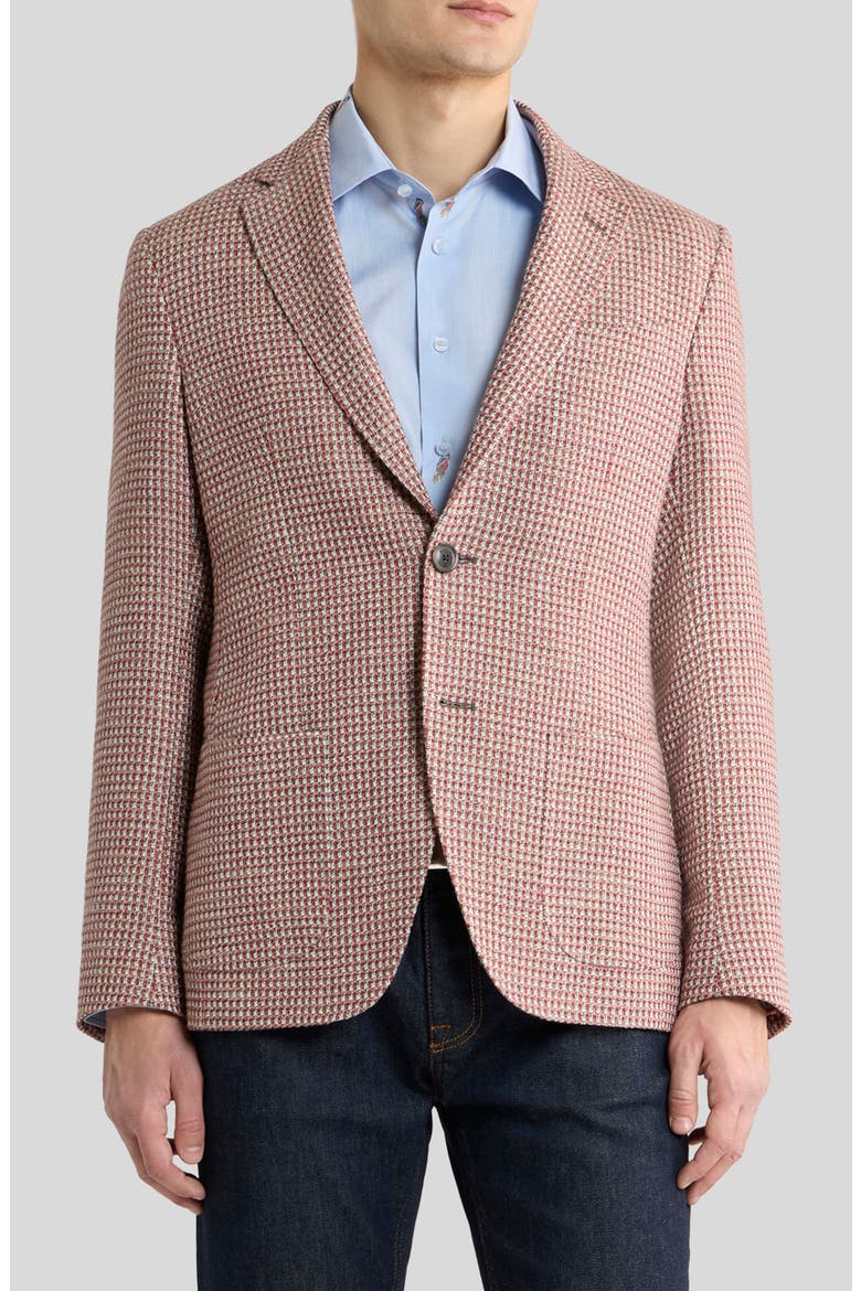 Roma Textured Cotton & Linen Sport Coat, Main, color, MULTICOLOUR