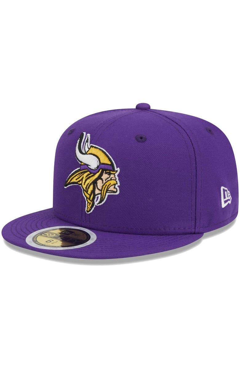 New Era Youth New Era Purple Minnesota Vikings Main 59FIFTY Fitted Hat, Main, color, Purple
