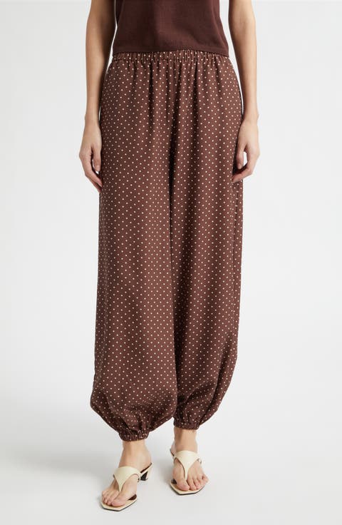Evie Polka Dot Mid Rise Balloon Pants