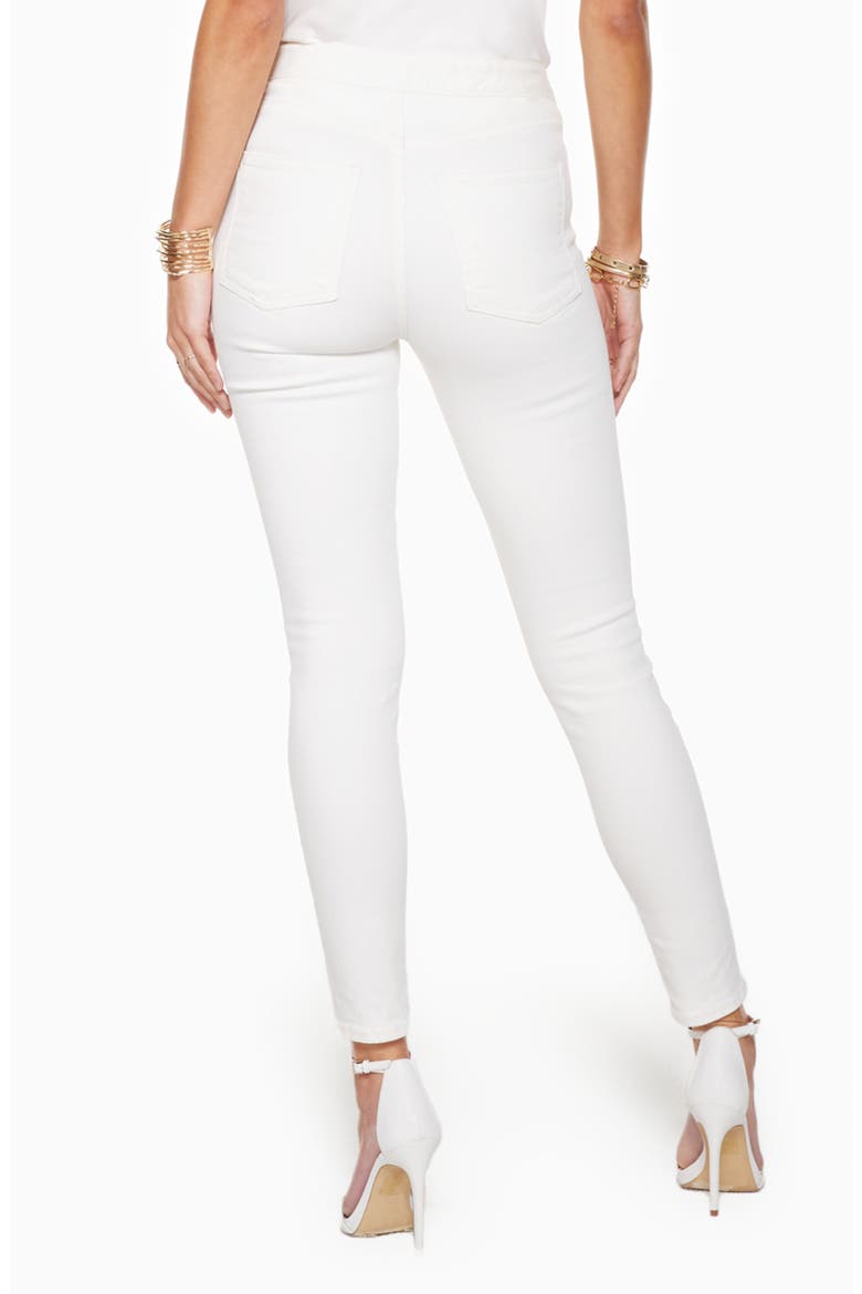 Helena Skinny Sailor Jeans, Alternate, color, WHITE