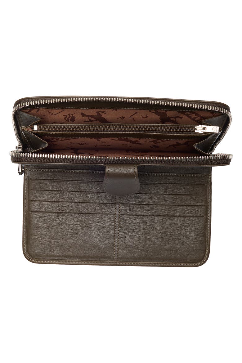 Le Pilage Cuir Zip Wallet, Alternate, color, KHAKI