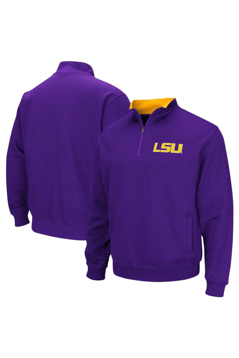 Men's Colosseum Purple LSU Tigers Big & Tall Tortugas Quarter-Zip Jacket, Main, color, Purple