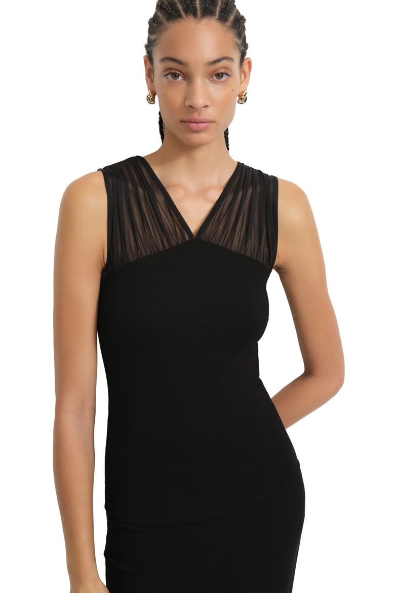 Bellamy Sleeveless Top, Alternate, color, BLACK