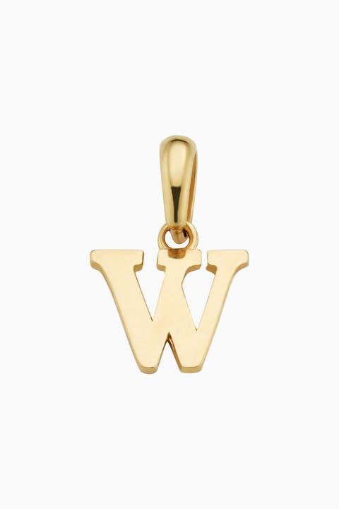 14K Gold My Letter Initial Pendant Charm