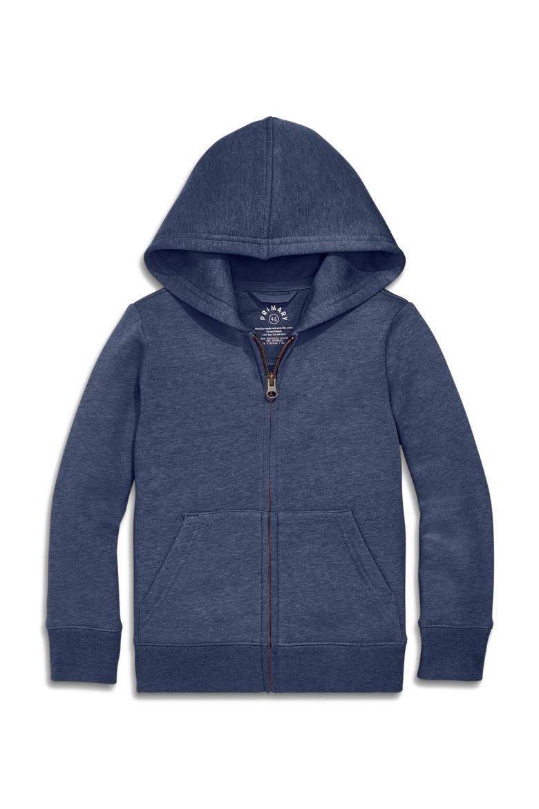 Cozy Fleece Zip Hoodie, Main, color, Heather Navy